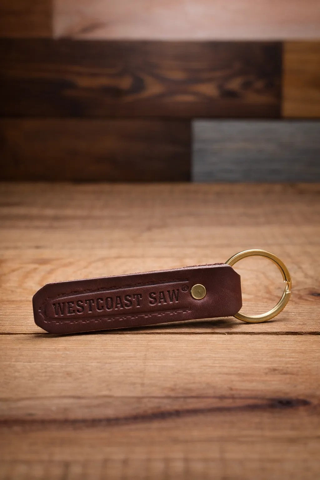 Westcoast Saw Logo Leather Keychain